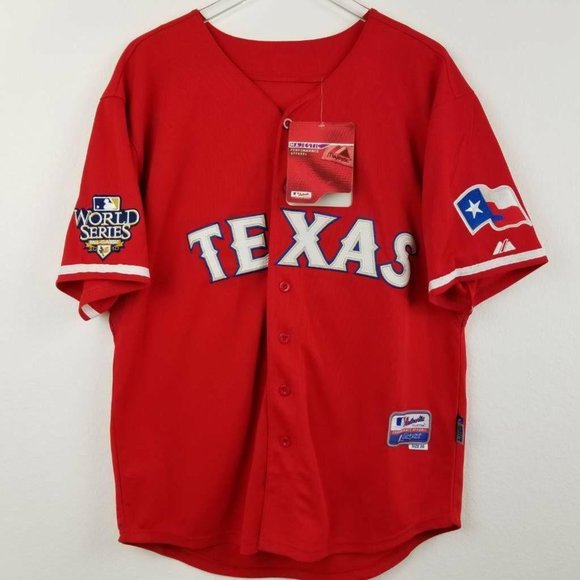 Texas Rangers Jersey Holland #45 Red World Series - Picture 1 of 9